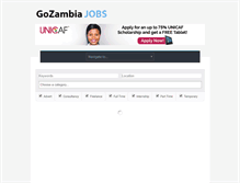 Tablet Screenshot of gozambiajobs.com